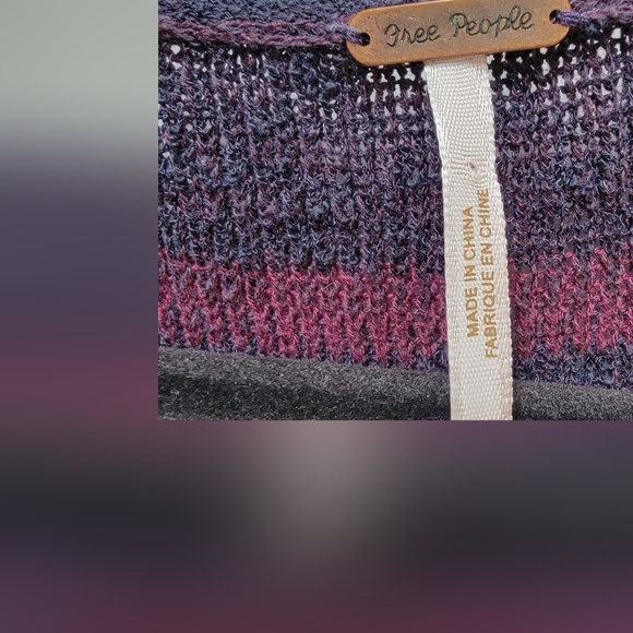 Free People Women's Oversized Striped Tunic Navy and Pink Size Small - Picture 4 of 4